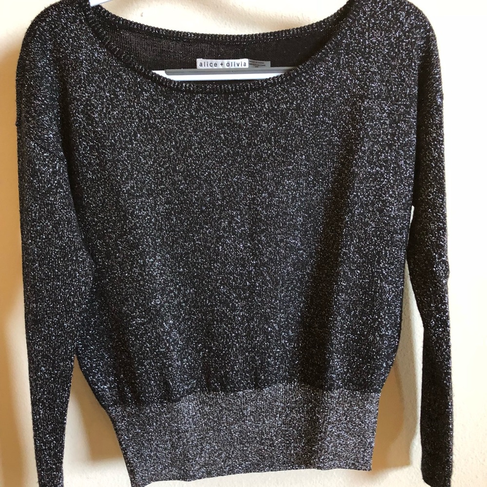 Alice + Olivia sparkle navy sweater